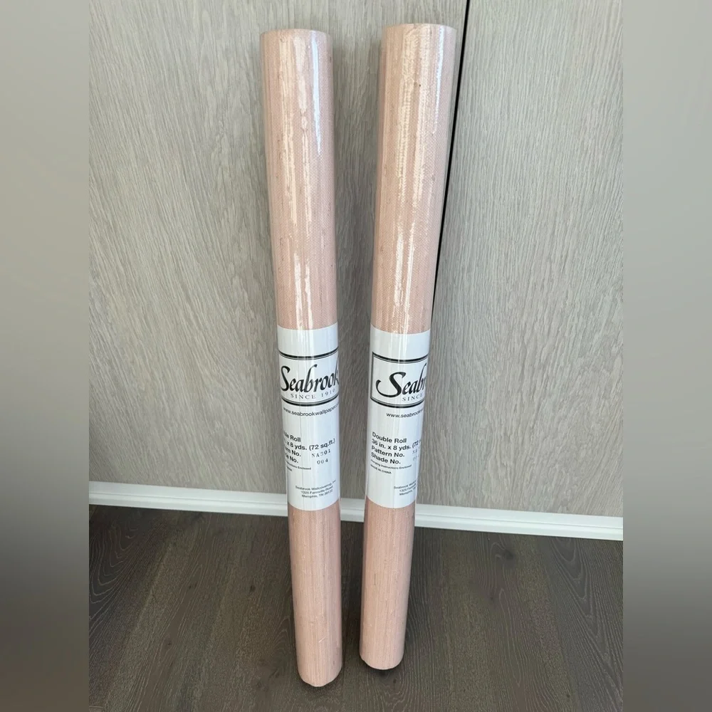 Light Pink Jute Wallpaper